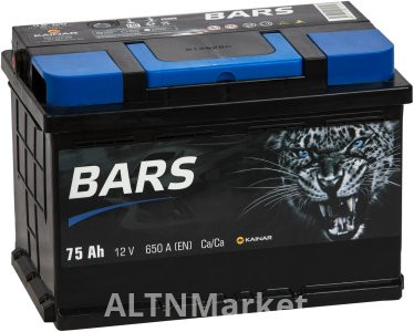 Аккумулятор BARS 15200894 Bars 75 Ач обратная