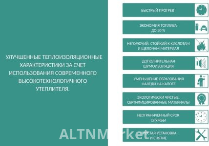 Автохозяин утеплитель двигателя АVBlack150 150x90 см