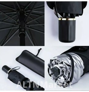 Солнцезащитный зонт для автомобиля, размер 140 на 76 для универсальная 001 2024 черный