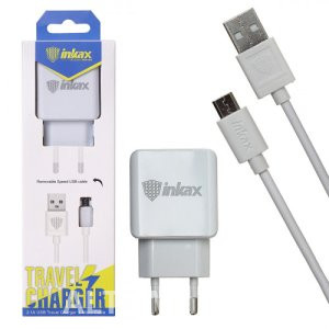 Зарядное устройство INKAX 2 USB 2.1A Белый