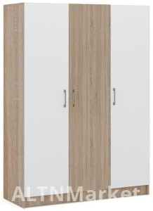 Распашной шкаф IMPERIAL Алёна, 120.2x190.5х46.6 см, белый, коричневый