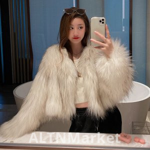 Environmentally Friendly Fur Ten Thousand Years Five Dynasties Imitation Fox Fur Fur Coat New Style Winter Haining Young Furry Coat