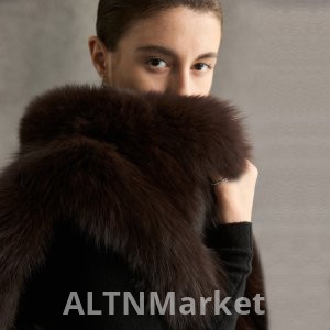 unica ins Bo Master Fashionable Stack Wear Lightweight Finland Import Blue Fox Fur Vest Furry Top New Style