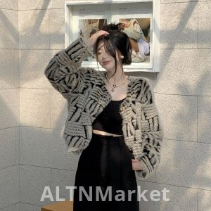 Environmentally Friendly Mink Hair Fur Coat for Women Winter Design Sense Superior Elegance Socialite Short Style Furry Korean Style Top