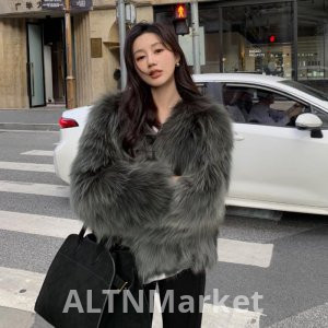 Tosca Na Imitation Fox Fur Fur Coat Female Short Padded Winter New Style Young Slimming Furry Coat