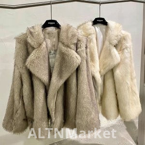 Autumn and Winter New Style Thickened Imitation Fox Fur Fur One Young Elegance Mid-Length Style Environmentally Friendly Fur Coat Overcoat Women