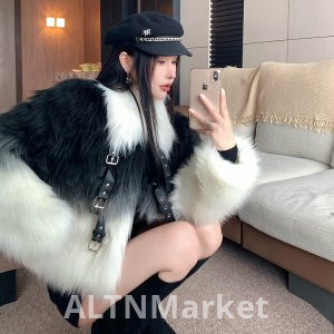 mj Black Environmentally Friendly Fur Winter New Style Fashion Han Series By age Young A Thickened The fox Furry Coat for Women