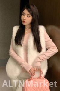 Environmentally Friendly Fur Vest Female Short Autumn and Winter Season New Style Imitation The fox Plush Velvet Vest Vest Sleeveless Vest Sleeveless Coat