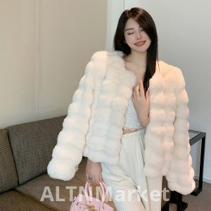 real photo Winter Western Style Girl Environmentally Friendly Imitation fur coat Coat Short Style Thickened Imitation Rex rabbit Hair Superior Sense Furry Coat