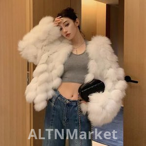 Winter New Style Imitation fur coat Coat Female Short Korean Style Young A Socialite Elegance Warm Imitation The fox Furry Coat