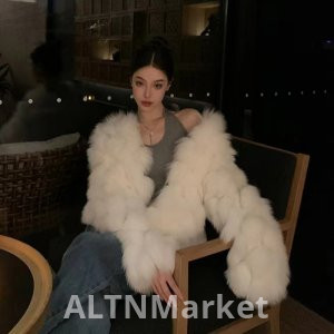 Winter New Style Imitation fur coat Coat Female Short Korean Style Young A Socialite Elegance Warm Imitation The fox Furry Coat