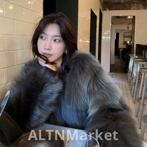 Environmentally Friendly Fur Human Wealth Coffee Solid Color Thickened New Style Import Imitation Fox Fur Winter Fur Coat for Women