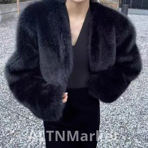 Korea Dongdaemun Vintage Fashion Young A ol Wind Short Style Thickened Environmentally Friendly Plush Imitation fur coat Coat for Women Autumn and Winter