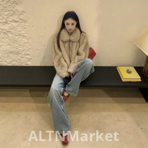 Chestnut Cocoa bankelili Crescent Moon Goddess Imitation Finland The fox Fur One Fur Environmentally Friendly Furry Coat