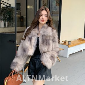 jl Fur Mocha Cocoa Fox Whole Leather Import Fox Fur Fur Coat Female Short 2025 New Style Hair Coat