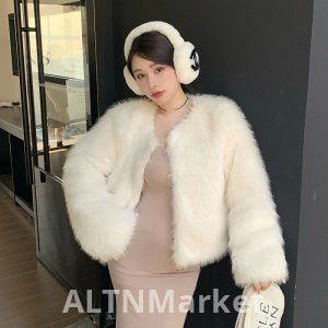 real photo Environmentally Friendly Fur Cool Oxygen Forest Winter Young A Imitation Fox Fur Fur Coat for Women New Style Coat