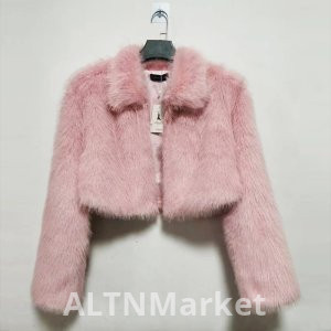 real photo Korean Style Petite New Style Turn-Down Collar Short Style Fox Fur Fur Coat for Women Winter Pink Furry Coat