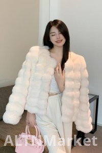 реальное фото Корейский стиль зима экологически чистые имитация меха шуба пальто короткий стиль утолщенный имитация Rex кролика волосы превосходное чувство меховое пальто для женщин