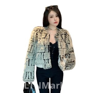 real photo Winter New Style Petite Fox Fur Fur Coat for Women Slimming Fashionable Short Style Spokes Rabbit Fur Velvet Top