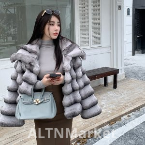 real photo Winter New Style Superior White Rich Beauty Elegance Small Sister Dragon Cat Environmentally Friendly ... Rabbit Fur Furry Coat