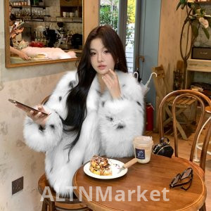 Winter Korean Style Finland Import Environmentally Friendly Fox Fur Fur Short Style Imitation Leopard Print Furry Coat Young New Style Women