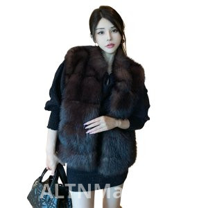 real photo Autumn and Winter Superior Sense Fashionable Environmentally Friendly Fox Fur Coat for Women Fashion Slimming Vintage Vest Imitation fur coat Trendy