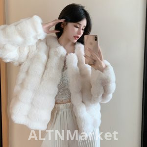 реальное фото Зима Корейский Стиль Женщины Имитация Шуба Короткие Стиль Утолщенный Имитация Rex кролика Волосы Превосходное Чувство Экологически Чистый Меховое Пальто