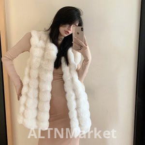 реальное фото Зимнее пальто средней длины стиль имитация кролика мех меховой жилет для женщин свободный Fit корейский стиль экологически чистые норки бархат меховой жилет