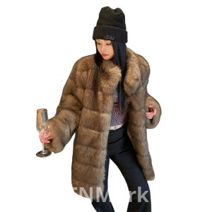 реальное фото Свет Роскошные звезды Zibeline Имитация куницы шинели женщины корейский стиль превосходный смысл пальто экологически чистые элегантность меховое пальто