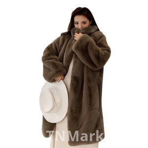 реальное фото Утолщенная зима новый стиль экологически чистый мех норки волос пальто средней длины стиль цельной норки над коленом длинный стиль Padded пальто