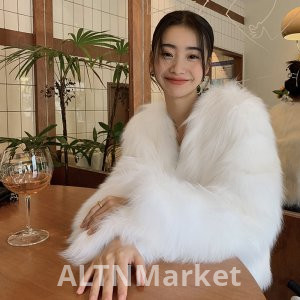 Tosca Na Экологически чистые Petite Имитация лисий мех Шуба Женщины Короткие Зима Новый Стиль Молодые Меховое Пальто