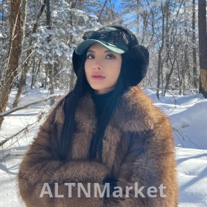 Medieval Brown Korean Style Young Fox Fur Internet Celebrity Celebrity inspired Environmentally Friendly Fur Coat Female Winter Mid-Length Style Plush Coat