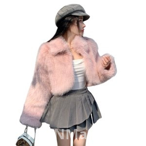 реальное фото Корейский стиль зима новый стиль меховое пальто теплый короткий стиль меховое пальто экологически чистые имитация лисий мех пальто для женщин