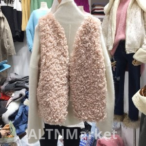 real photo Sheep Curly Hair Vest for Women Winter New Style Vest Mid-Length Style Fur Lamb Wool Sleeveless Vest Slimming Vest Coat