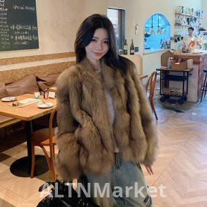Import Whole Leather Fox Fur Fur Coat Female Winter 2025 Winter New Style Halo Dyeing Frost Color Slimming Furry Coat