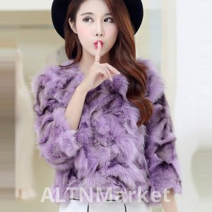 Winter New Style Haining Imitation Fox Fur Fur Coat Female Short Environmentally Friendly Furry Coat Rendering Round Neck Top