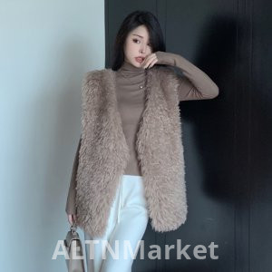 реальное фото Корейский Стиль Меховые Вьющиеся Волосы Жилет Без Рукавов Жилет Женщины Осень и Зима Новый Стиль Корейский Стиль Меховой Жилет Жилет Меховое Пальто