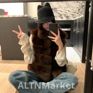 Autumn and Winter New Style Furry Imitation fur coat Fashion Western Style Vintage Imitation Mink Hair Versatile Elegance Women Vest Vest Jackets & Coats
