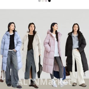 Белая утка вниз Bubble Fu пуховик женщины 2025 зима новый стиль длинный утолщенный пуховик куртка свободный Fit Плюс размер пальто модные