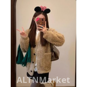 Баранина шерсть пальто для женщин ленивый Sense молоко fufu зима новый стиль свободный Fit похудения дизайн Sense V шеи меховое пальто