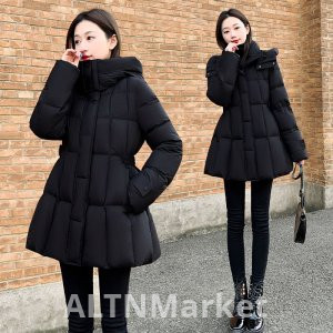 Официальный Рисунок На Бегу Принцесса Зима Новый Стиль Талия Зажимать Корейский Стиль Тонкий Посадка Похудения Капюшоном Хлопок Padded Куртка Женщины Хлопок Одежда Пальто