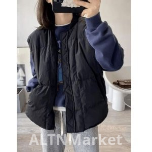 Винтаж Мандарин воротник хлопок мягкая куртка жилет для женщин осень и зима 2025 год новый стиль превосходное чувство без рукавов хлопок одежда пальто Petite жилет