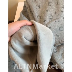 Jorg серый мультфильм печатных повседневные брюки женщины осень и зима новый стиль корейский стиль свободный покрой флис подкладка прямая нога широкие штаны