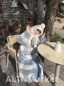 Sen Series Young Girl Stars Horn Buckle College Woolen Coat for Women Autumn and Winter New Style Superior Sense Petite Woolen Coat