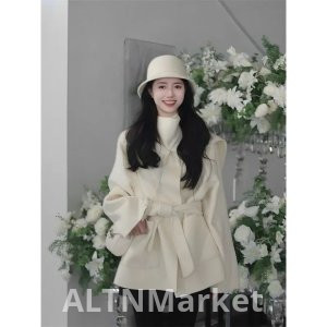 Осень и зима в этом году Популярные Hehe Бен ветер Высший чувство Petite дизайн чувство Шерстяное пальто Jorg серый Шерстяное пальто женщин