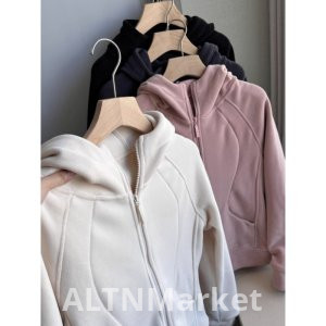 Компактный теплый Австралии бархат похудения талии 25 осенью и зимой случайные капюшоном плюшевые толстовка пальто