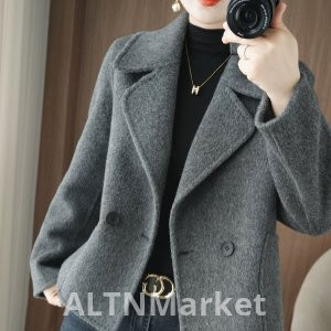Осень и зима Новый стиль 2025 Взрыв издание шерстяное пальто Пальто короткий стиль костюм воротник Мода элегантность мать платье Пальто для женщин