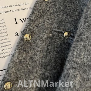 2025 New Style Jorg gray Elegance French Style Short Style Coat Kafuu Short Jacket Winter Warm Lining Top