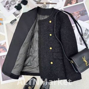 Lining Charging Velvet Thickened 2025 New Style Autumn and Winter Superior Round Neck Elegance Kafuu Short Style Slimming Coat Loose Fit Top