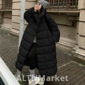 2025 Год Новый Стиль Зима Мандарин Воротник Хлопок Padded Куртка Женщины Мода Свободный Fit Petite Mid-Length Стиль Утолщенный Теплый Хлопок Одежда Пальто